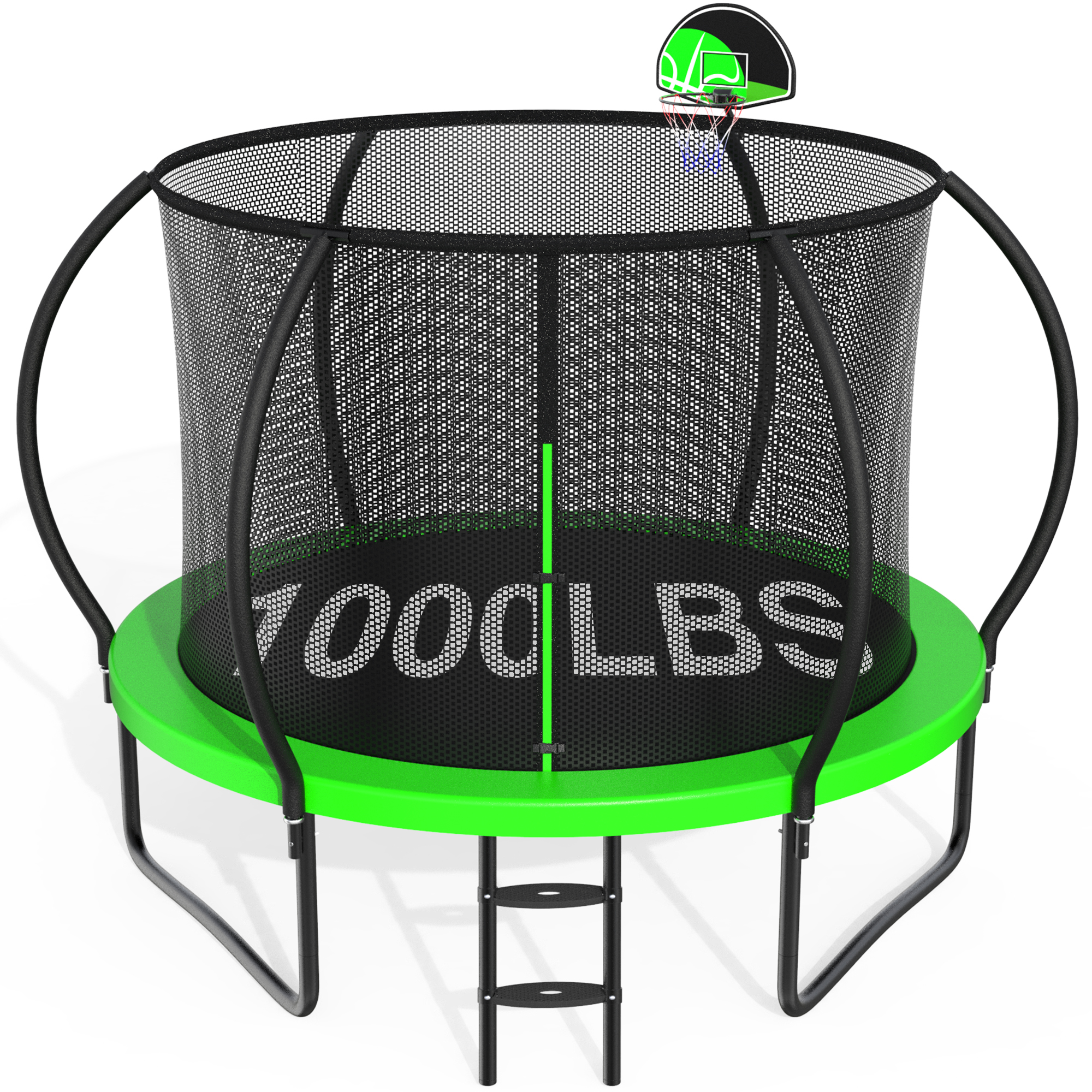 CITYLE Trampoline 10FT 1000LBS Trampoline for Adults Kids Trampolines with Basketball Hoop, Enclosure, Outdoor Heavy Duty Trampoline, Easy to Install & Last Long,Blue
